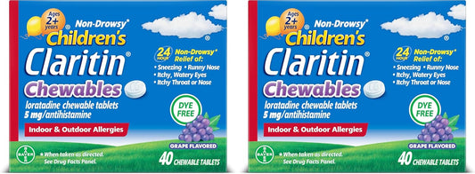 Claritin Medicamento para alergias infantiles, tabletas masticables...
