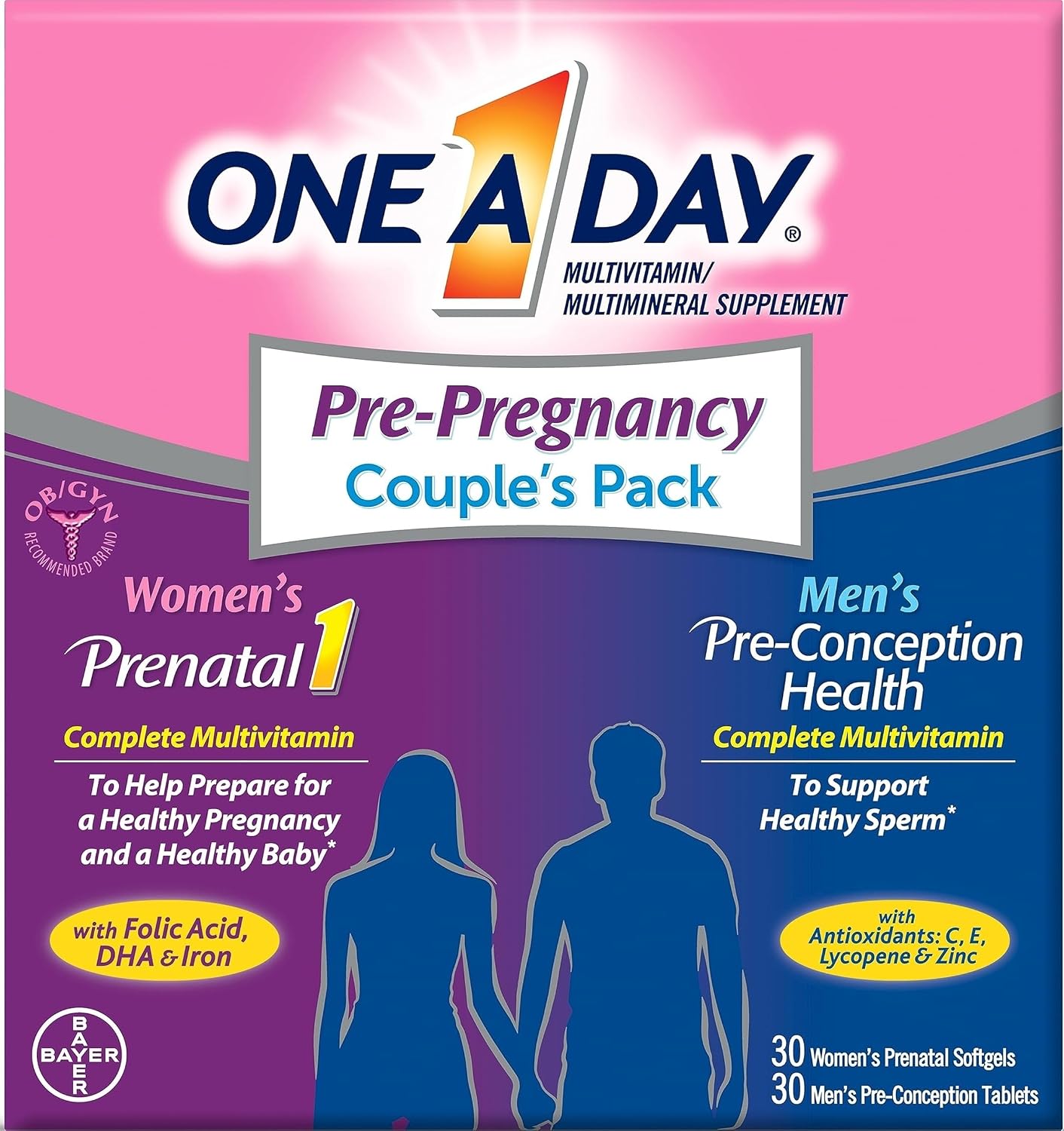 One A Day Multivitamínico Prenatal en Cápsulas Blandas para Hombres...