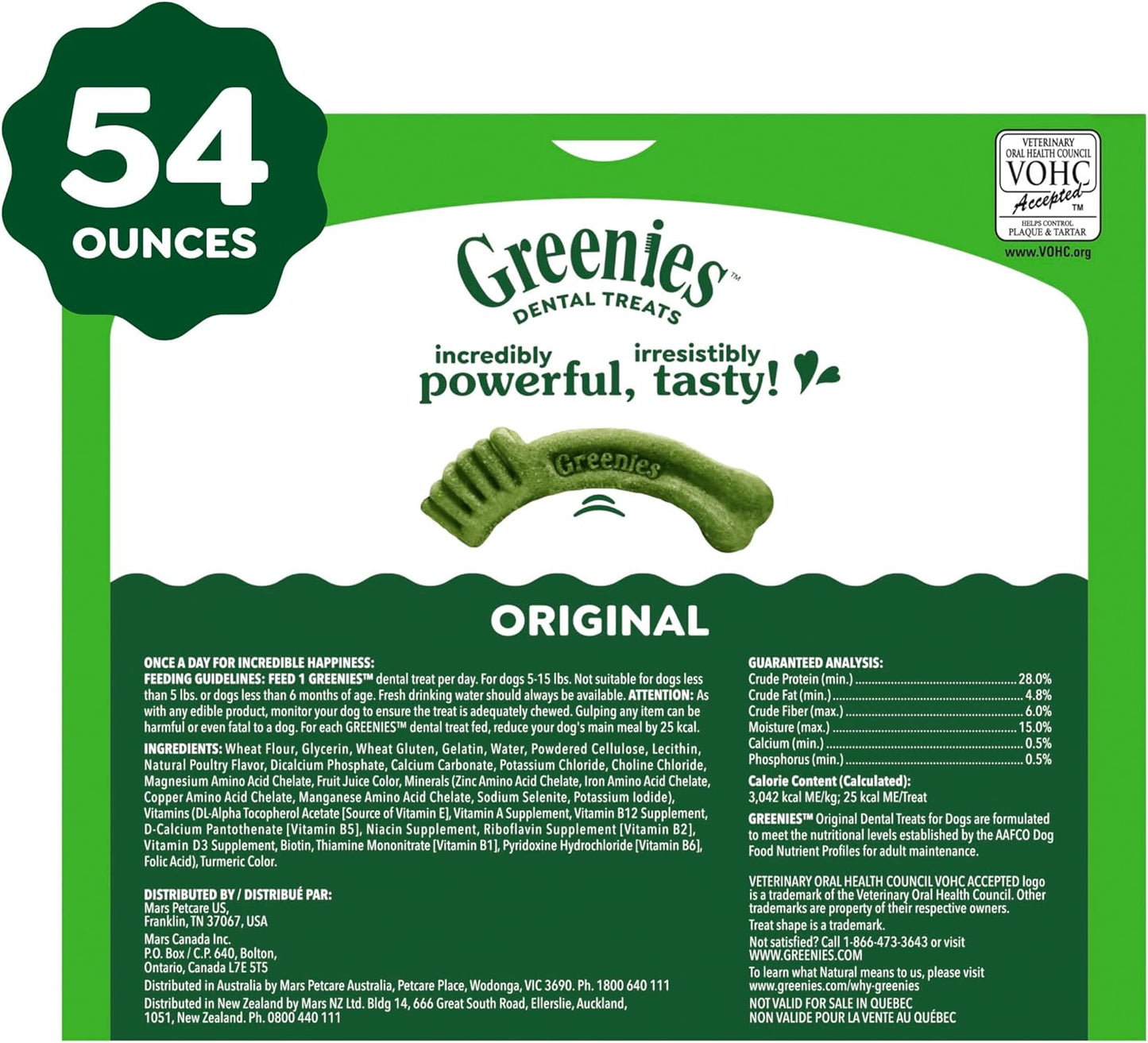 Golosinas dentales naturales recomendadas por veterinarios Greenies...