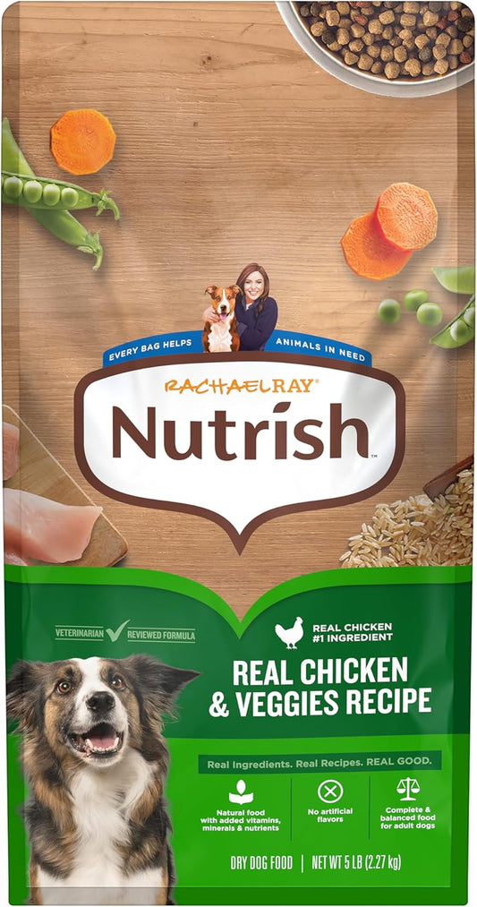 Nutrish Rachael Ray - Comida seca para perros adultos, receta de po...