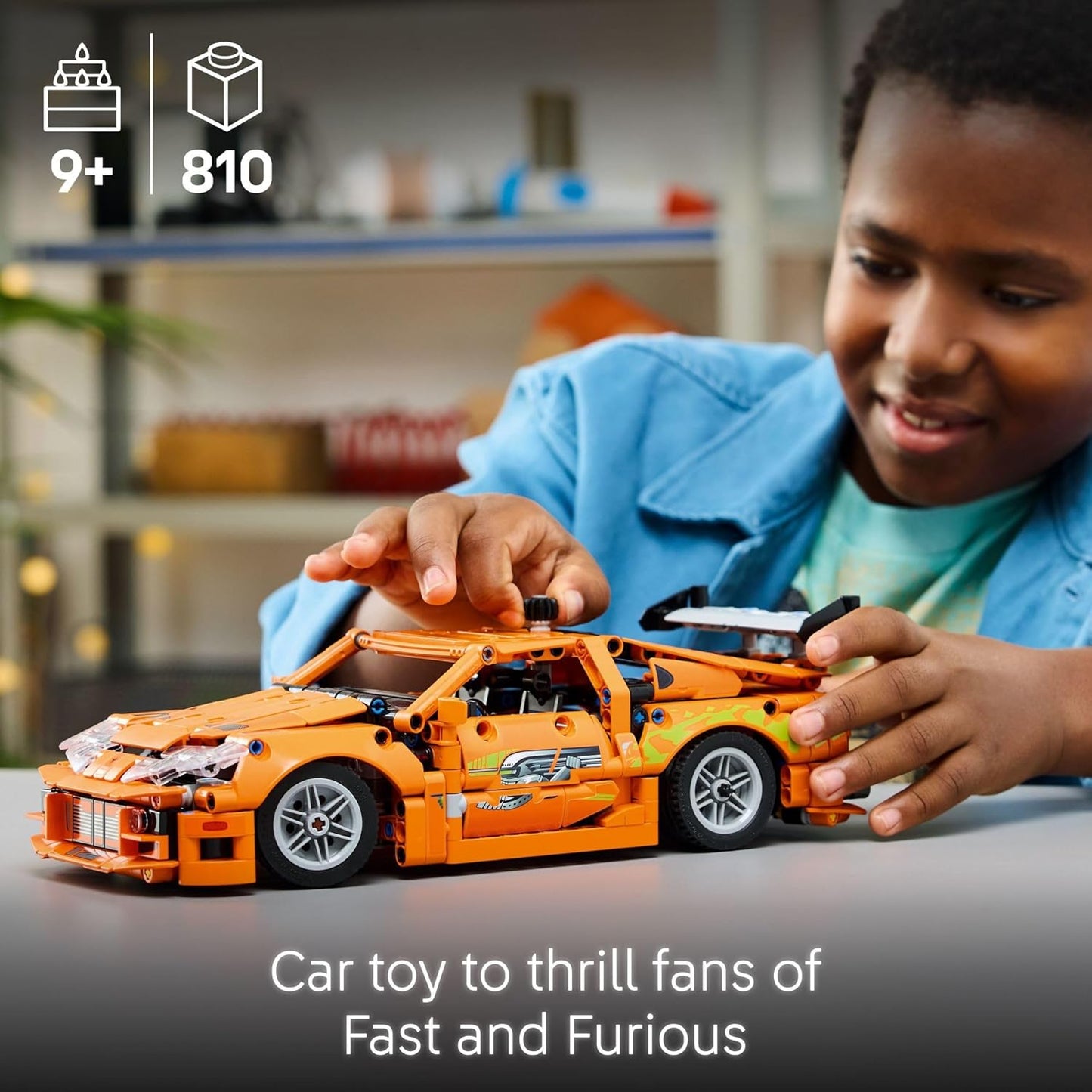 LEGO Technic Fast and Furious Toyota Supra MK4 Kit de construcción - Auto de juguete para niños, niños y niñas, a partir de 9 años - Regalo creativo para fanáticos de Fast and Furious - Detalles de