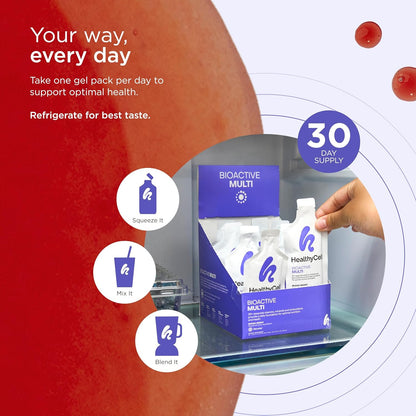 Healthycell Bioactive Multivitamínico Líquido Diario para Hombres y...