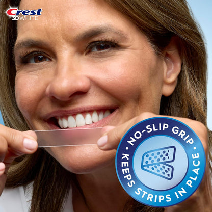 Crest 3D Whitestrips Vivid Plus, kit de tiras blanqueadoras de dientes, 10 tratamientos + 2 tratamientos adicionales (cada uno con 1 tira superior/1 inferior), 24 tiras, 8 niveles más blancos, kit de