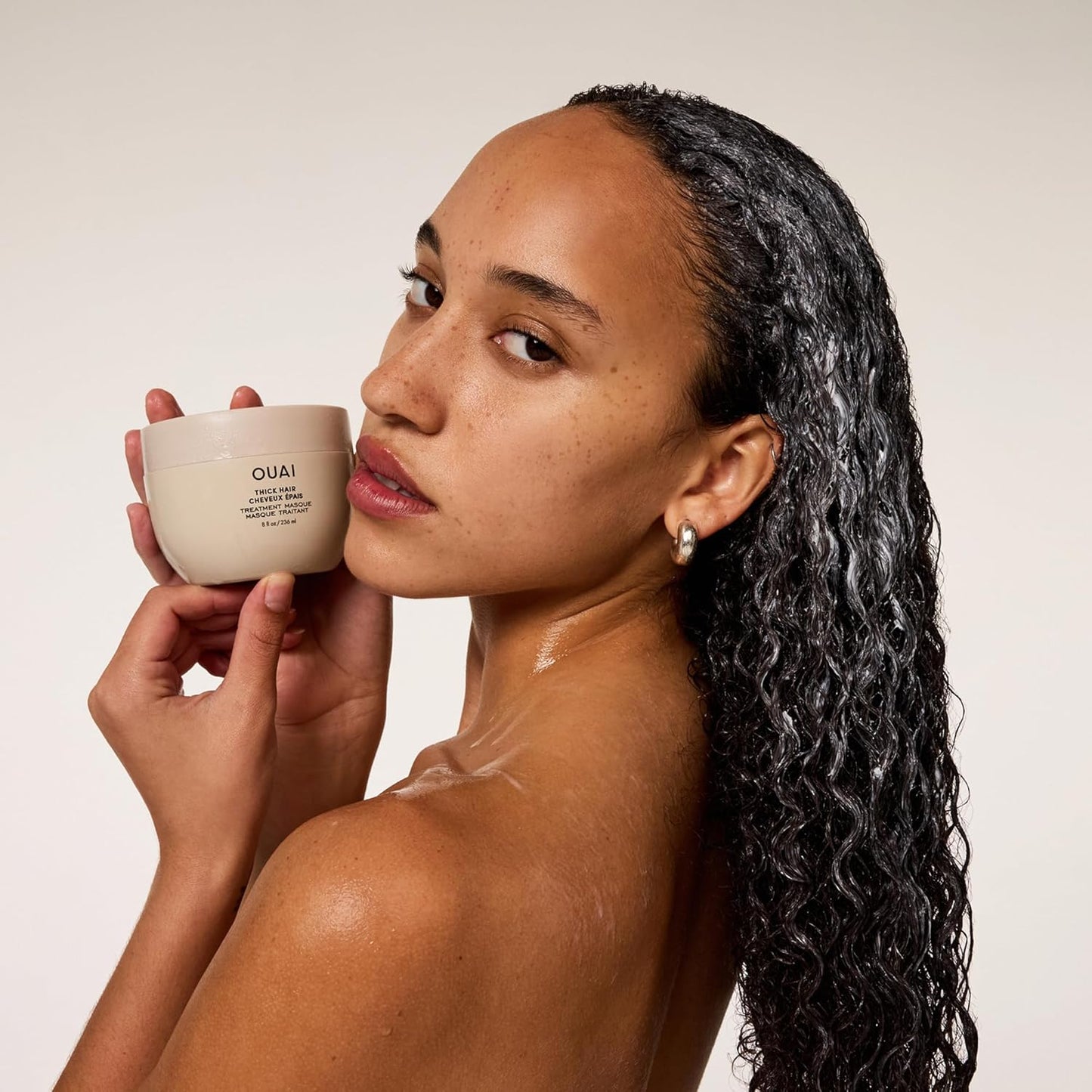 OUAI Máscara para Cabello Grueso - Tratamiento con Aceite de Almend...