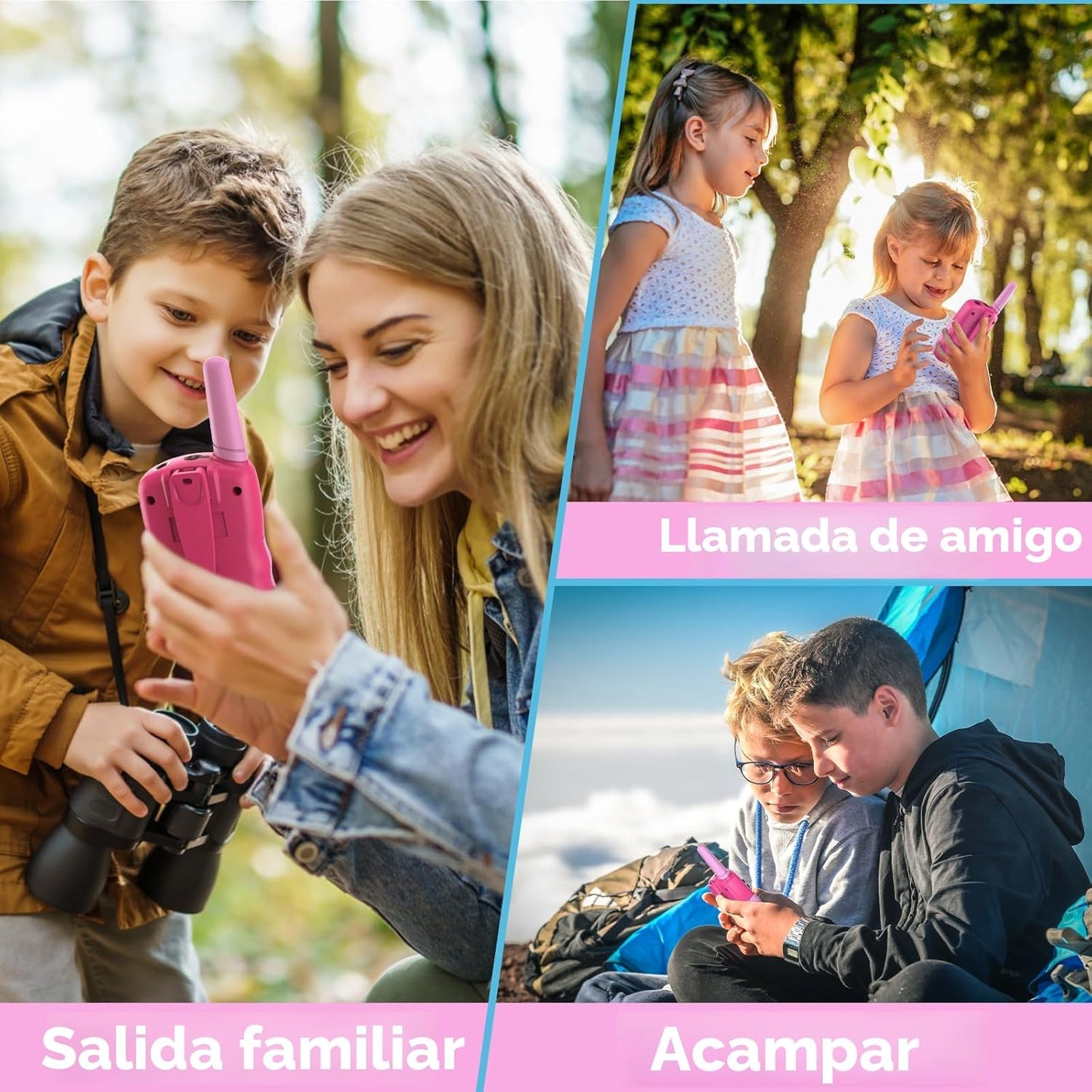 Selieve - Juguetes para niños de 3 a 12 años, walkie talkies para n...