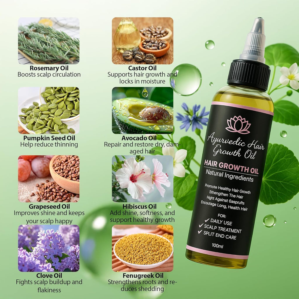 LIFEWITQUEENP Aceite de crecimiento para el cuidado del cabello, ac...