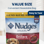 Blue Buffalo Nudges Grillers - Golosinas naturales para perros con...