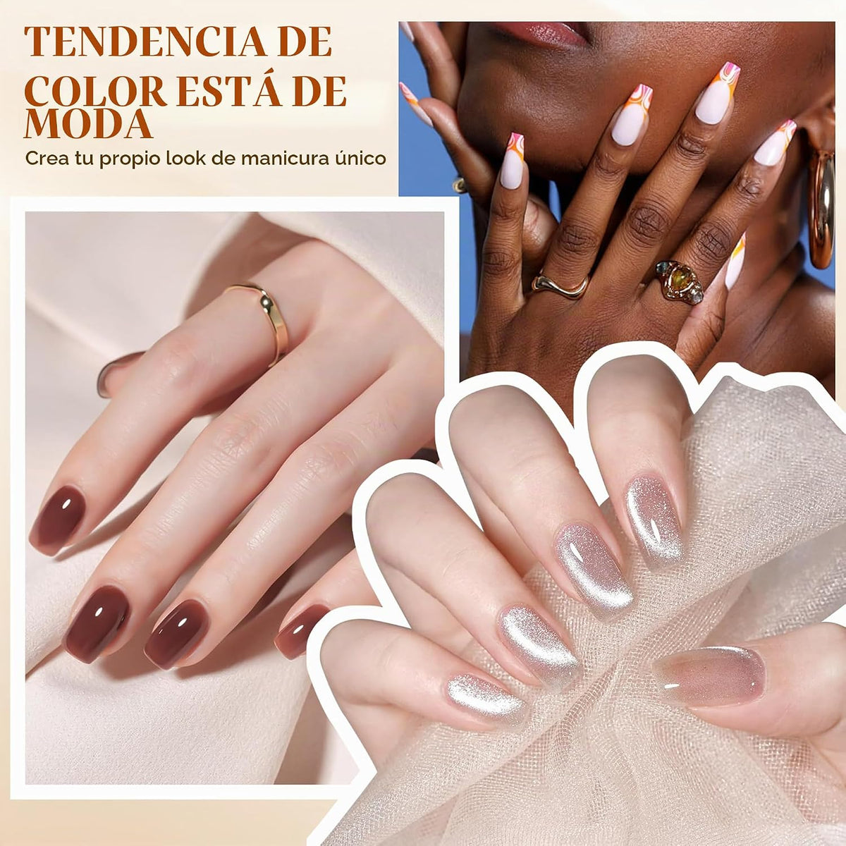 YALSYNY Juego de 60 esmaltes de uñas de gel, 55 colores con capa ba...