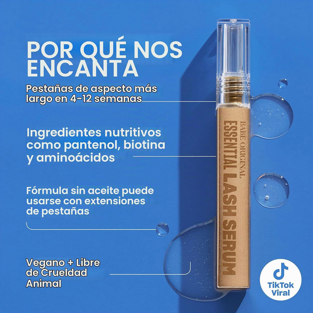 Babe Original Sérum de pestañas \u2013 Pestañas más completas y de...