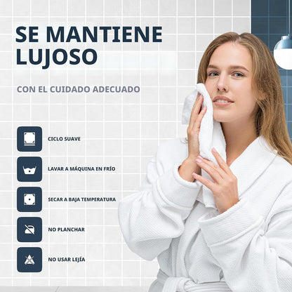 White Classic - Juego de lujo de toallas de baño para baños, hotele...