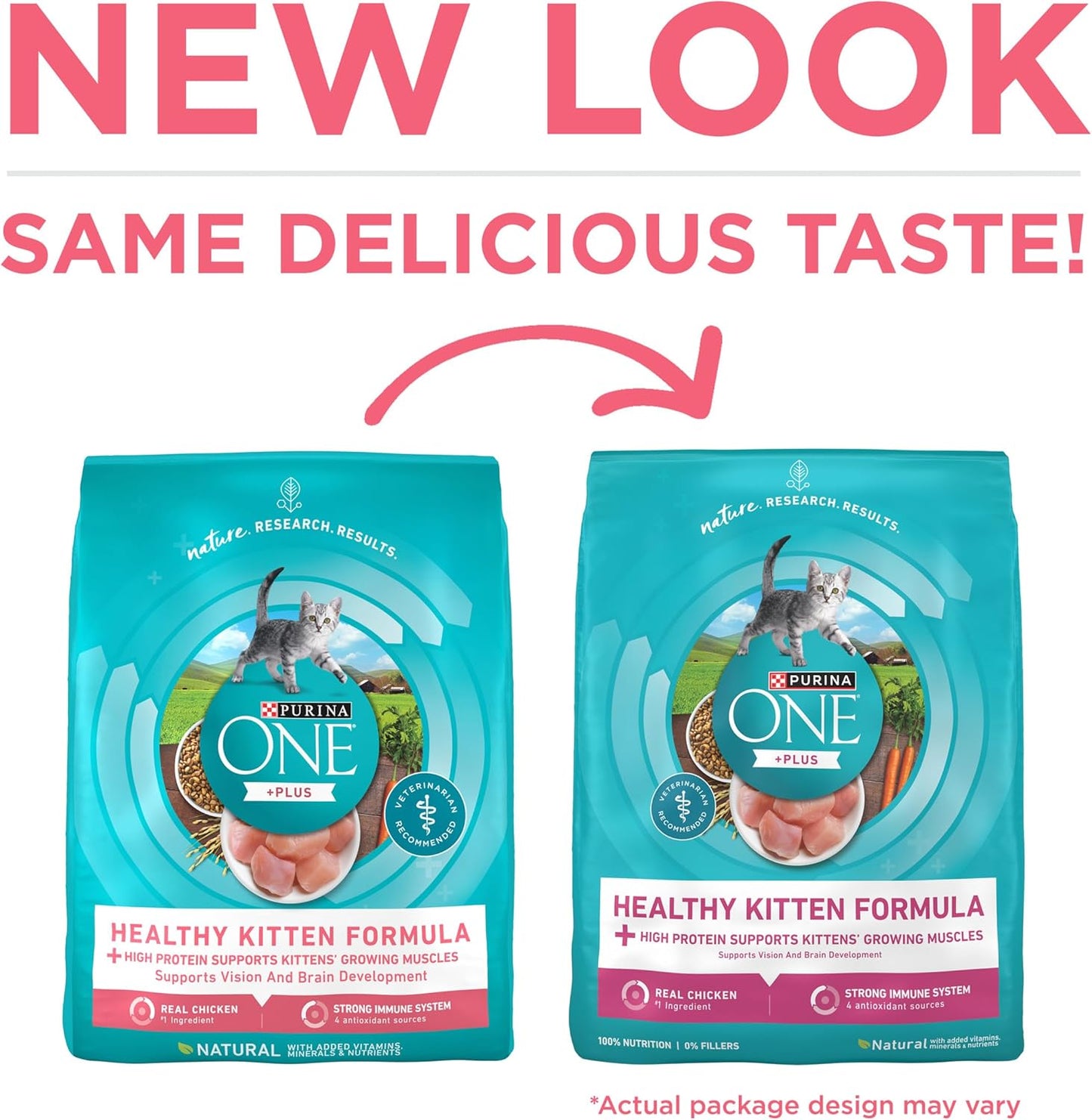 Purina ONE - Alimento seco natural para gatitos, alto contenido en...