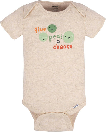 Gerber Mamelucos Bodies unisex de manga corta para bebé, paquete de 8