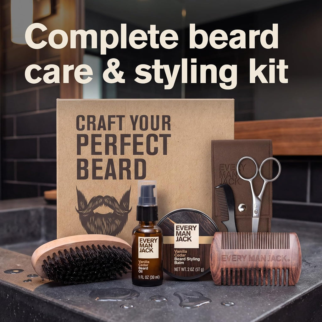 Every Man Jack Kit esencial para el cuidado de la barba para hombre...