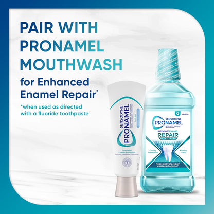 Sensodyne Pronamel Pasta dental blanqueadora suave de esmalte para dientes sensibles, para endurecer y fortalecer el esmalte, exclusiva de Amazon, menta fresca - 4 onzas (paquete de 4)
