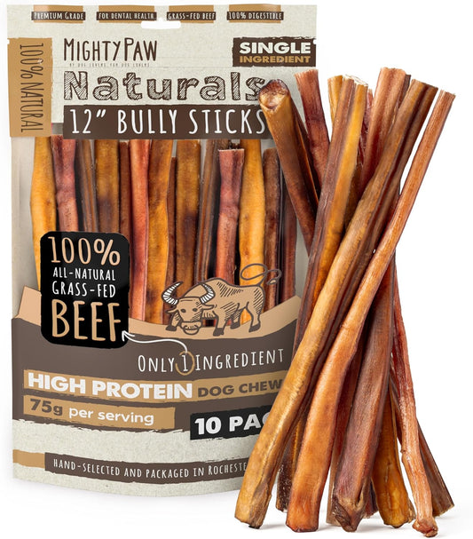 Mighty Paw Naturals Palitos de carne seca para perros pequeños y me...
