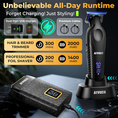 9000 RPM Razor-Sharp Zero Gap T Blade - Recortadora de pelo y barba...