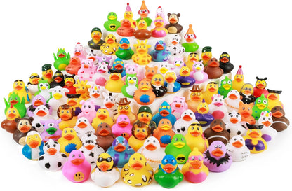 XY-WQ Paquete de 100 patos de goma para Jeeps Ducking, pato flotant...