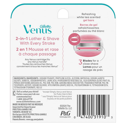 Gillette Venus ComfortGlide - Rastrillo de afeitar para mujer, té b...
