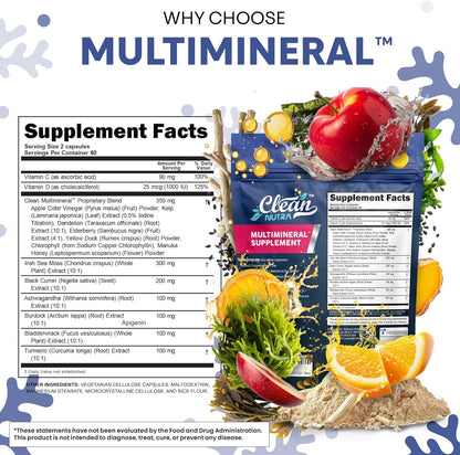 Clean Nutraceuticals Aceite de semilla negra de musgo marino Ashwag...