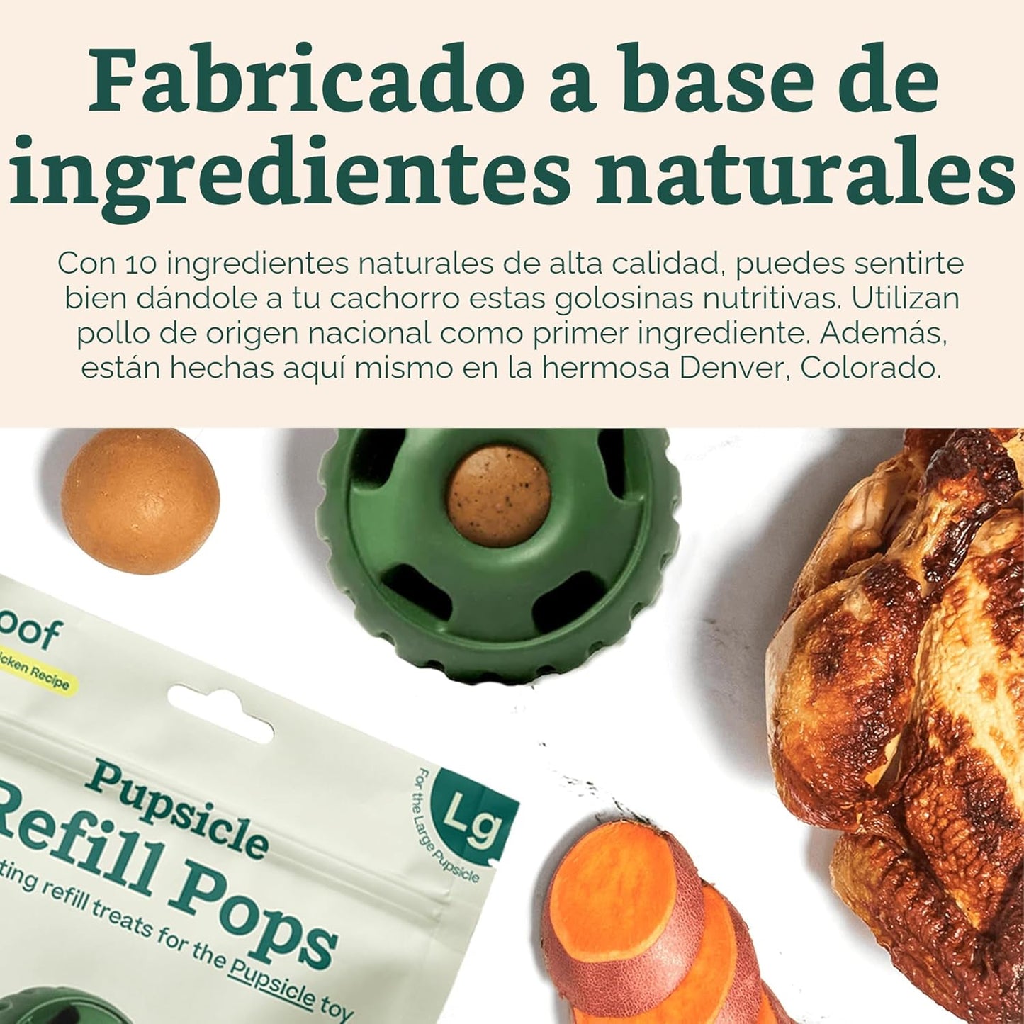 WOOF Papitas heladas recargables para perros, deliciosas golosinas...