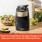 bella Abrelatas eléctrico y afilador de cuchillos, palanca de corte...