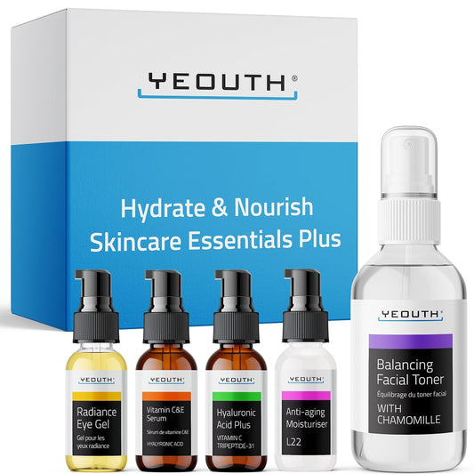 YEOUTH Set de cuidado de la piel: suero de ácido hialurónico para l...