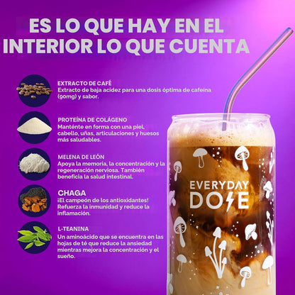 Everyday Dose Bold - Café de hongos de tostado medio, 90 mg de cafe...