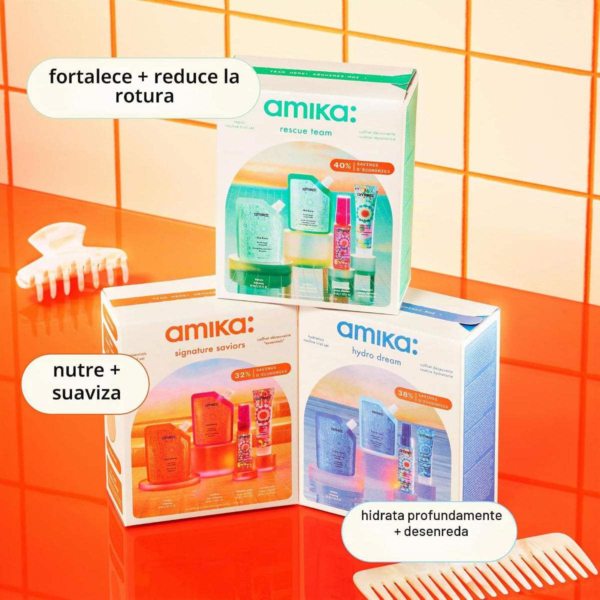 Set de prueba esencial amika Signature Saviors
