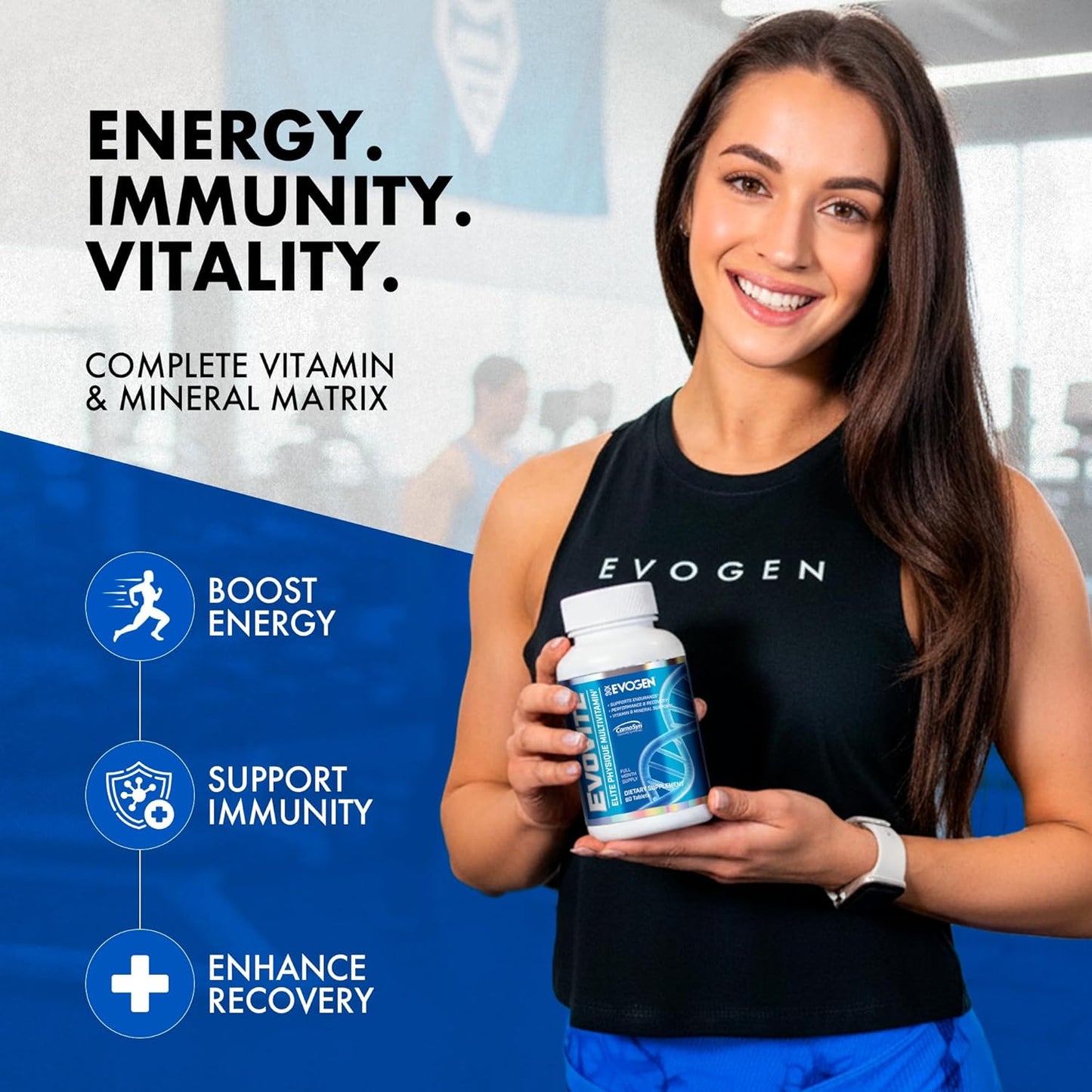 Evogen Evovite | Multivitamínico deportivo de élite estimulante inm...