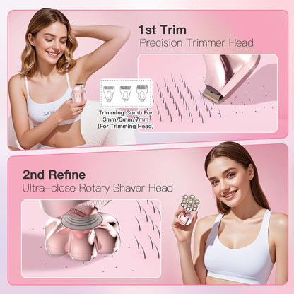HEBECA Afeitadora eléctrica 7D para mujer, maquinilla de afeitar el...
