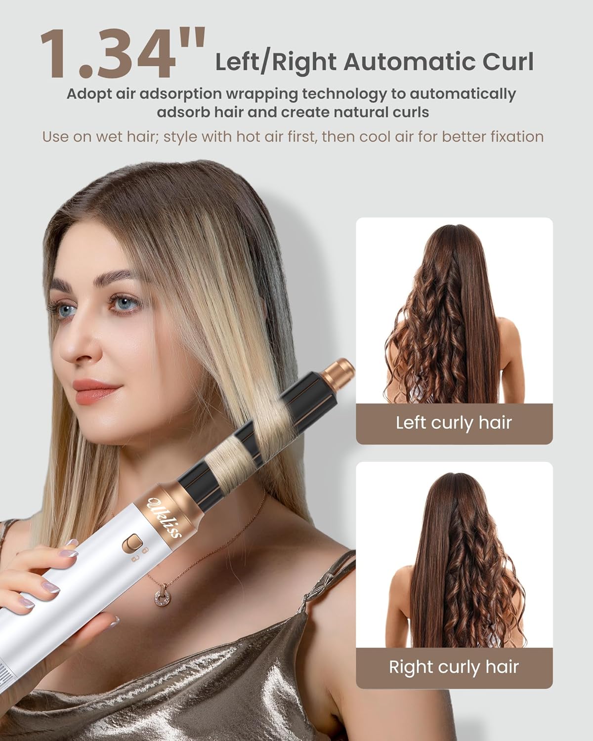 Regalo para mujeres: cepillo de secado automático 6 en 1 | Estiliza...
