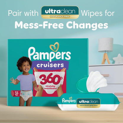 Pampers Pañales Cruisers 360 - Talla 5, 128 unidades, a prueba de b...