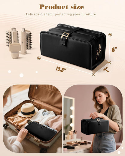 Marscamd Bolsa de viaje para herramientas para el cabello con alfom...