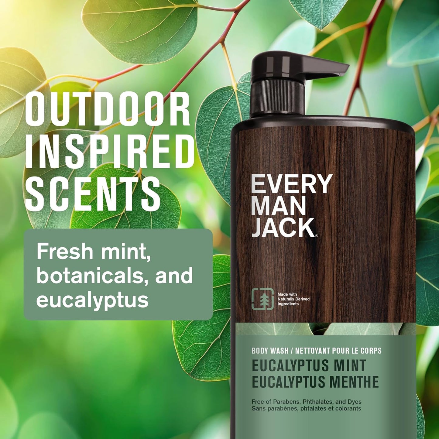 Every Man Jack Eucalyptus Mint - Gel de baño hidratante para hombre...