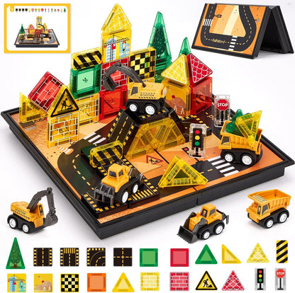 hahaland Mini azulejos magnéticos para viajes, construcción de carr...