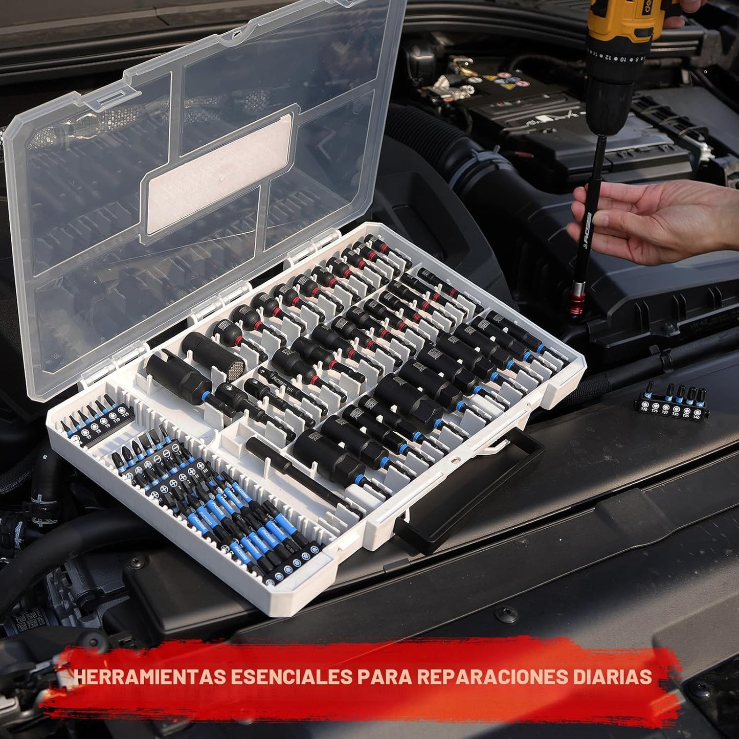 Juego de 80 piezas de llaves de tuerca de impacto magnético premium...