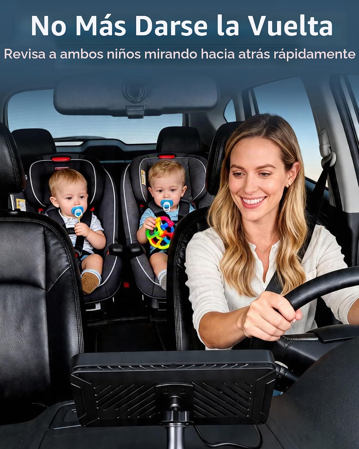 Cámara de Coche para Niños de 2 Yakry para Asiento: Pantalla Ultraw...