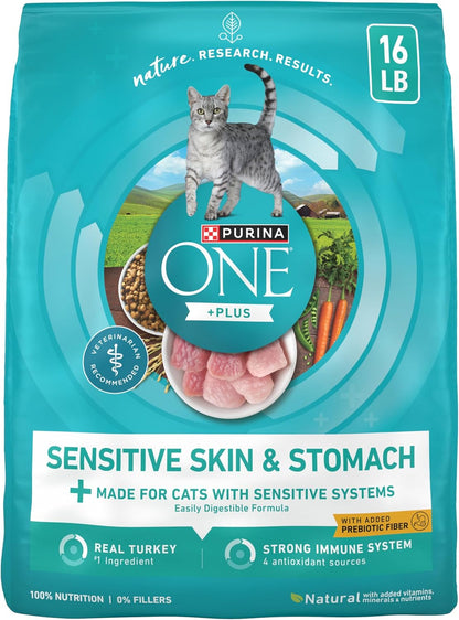 Alimento para gato adulto premium Purina One sistemas sensibles, Si...