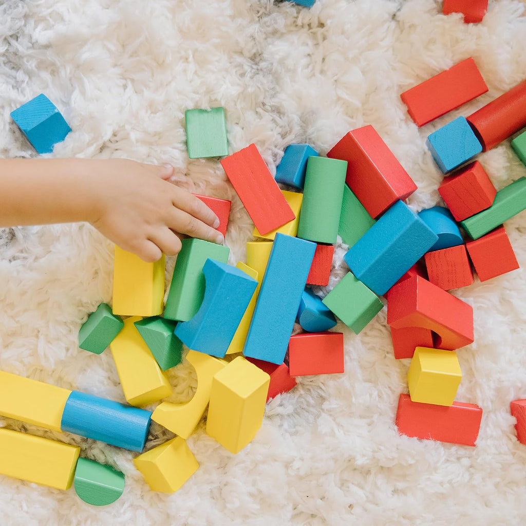 Melissa &amp; Doug - Juego de bloques de madera | 100 piezas, bloqu...
