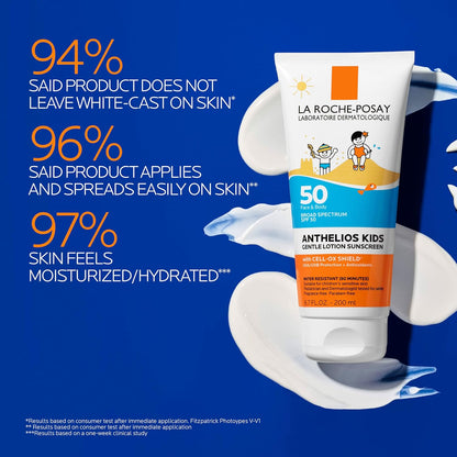 La Roche-Posay Anthelios Loción protectora solar para niños SPF 50,...