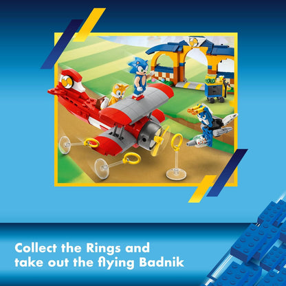 LEGO Sonic The Hedgehog Tails' Workshop and Tornado Plane 76991 - Juego de juguetes de construcción, juguete de avión con 4 figuras de Sonic y accesorios para juegos de rol creativos, regalo para