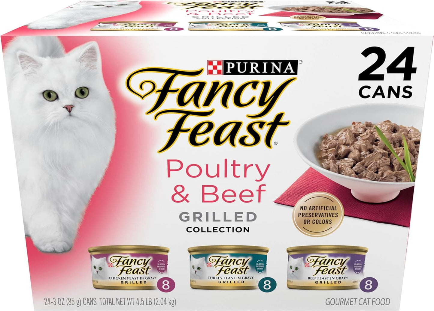 Comida húmeda para gatos de Purina Fancy Feast, paquete de 24 latas...