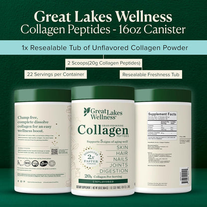 Great Lakes Gelatin Carne de Vacuno colágeno hidrolizado, Kosher, 1...