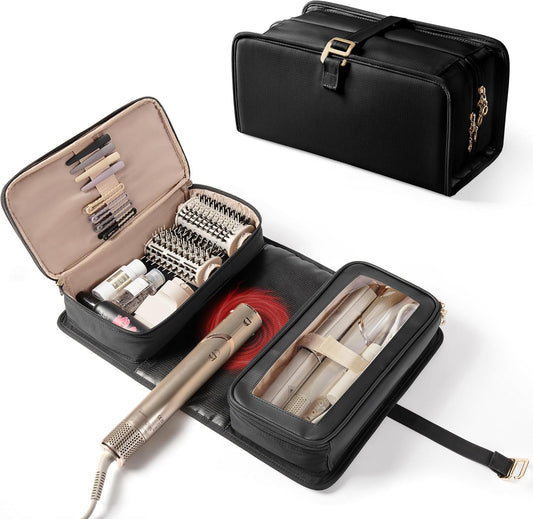 Marscamd Bolsa de viaje para herramientas para el cabello con alfom...
