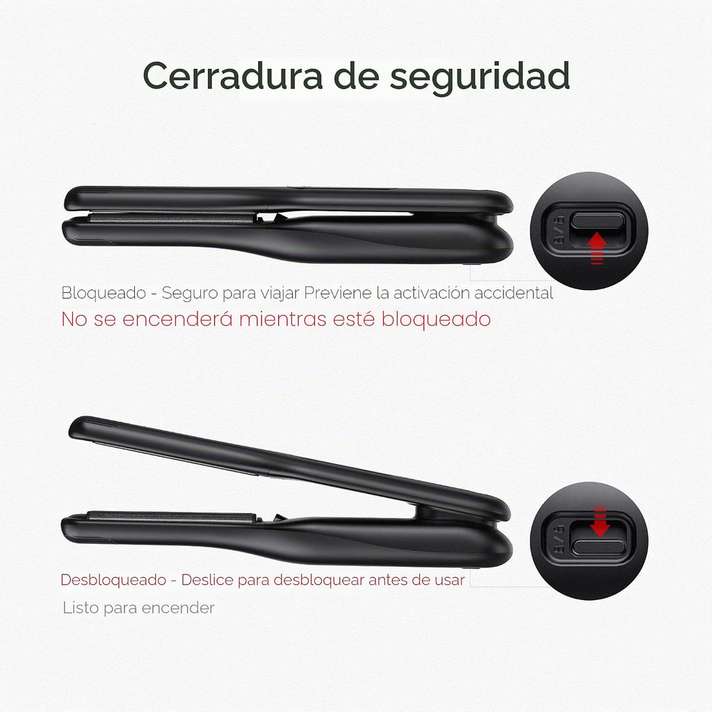 TYMO Mini plancha plana inalámbrica, rizador de lápiz de 0.65 pulga...