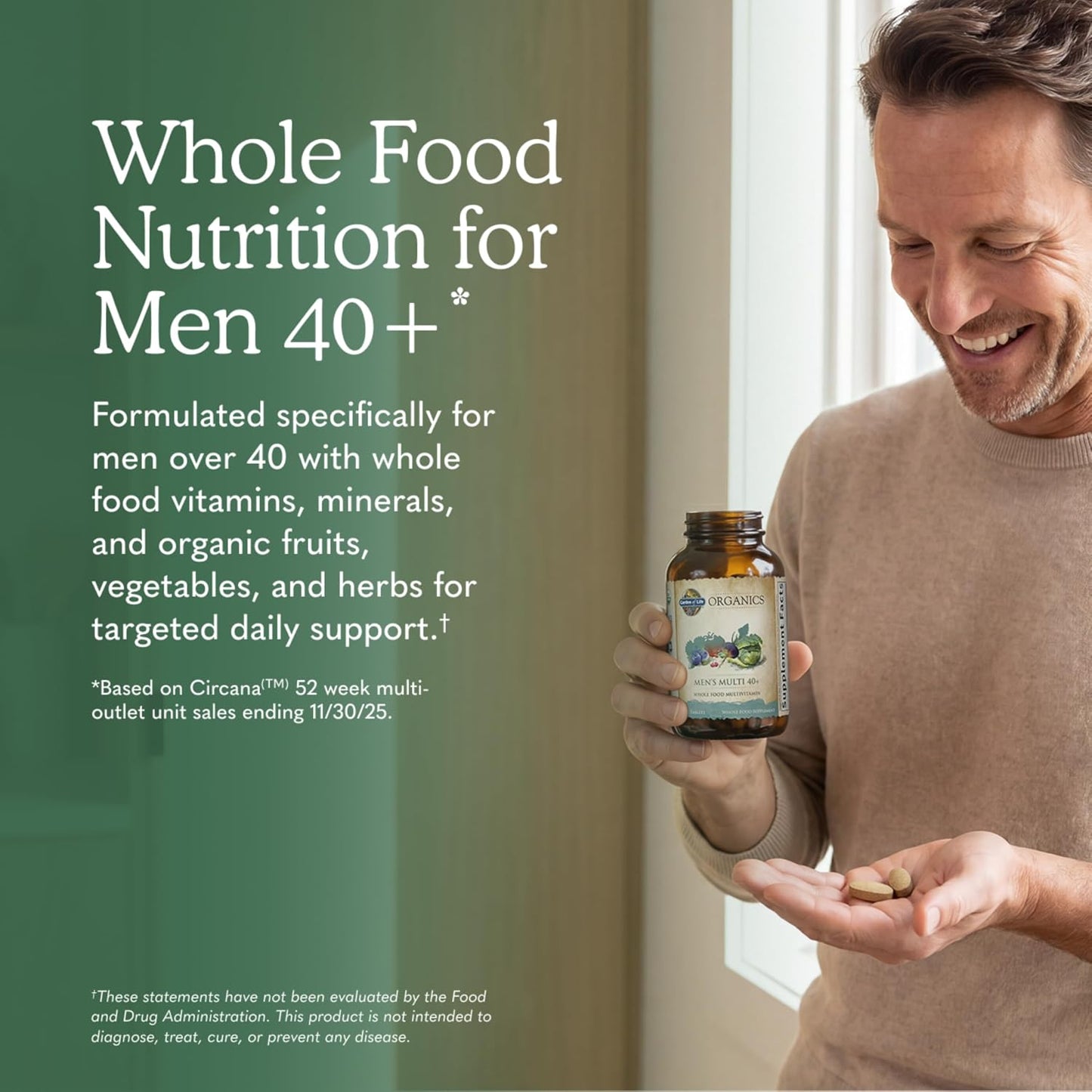 Garden of Life Organics Multivitamina de alimentos enteros orgánico...