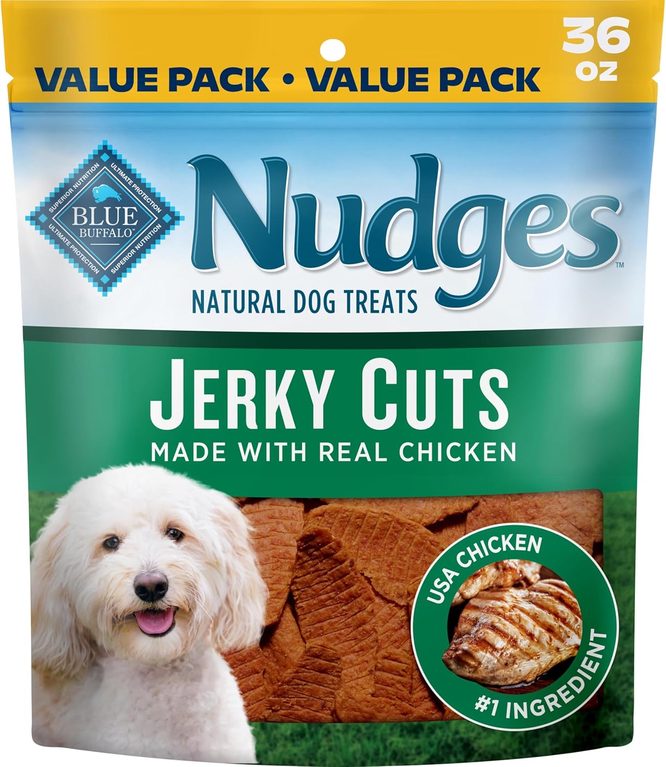 Blue Buffalo Nudges Jerky Cuts Golosinas Naturales para Perros de P...