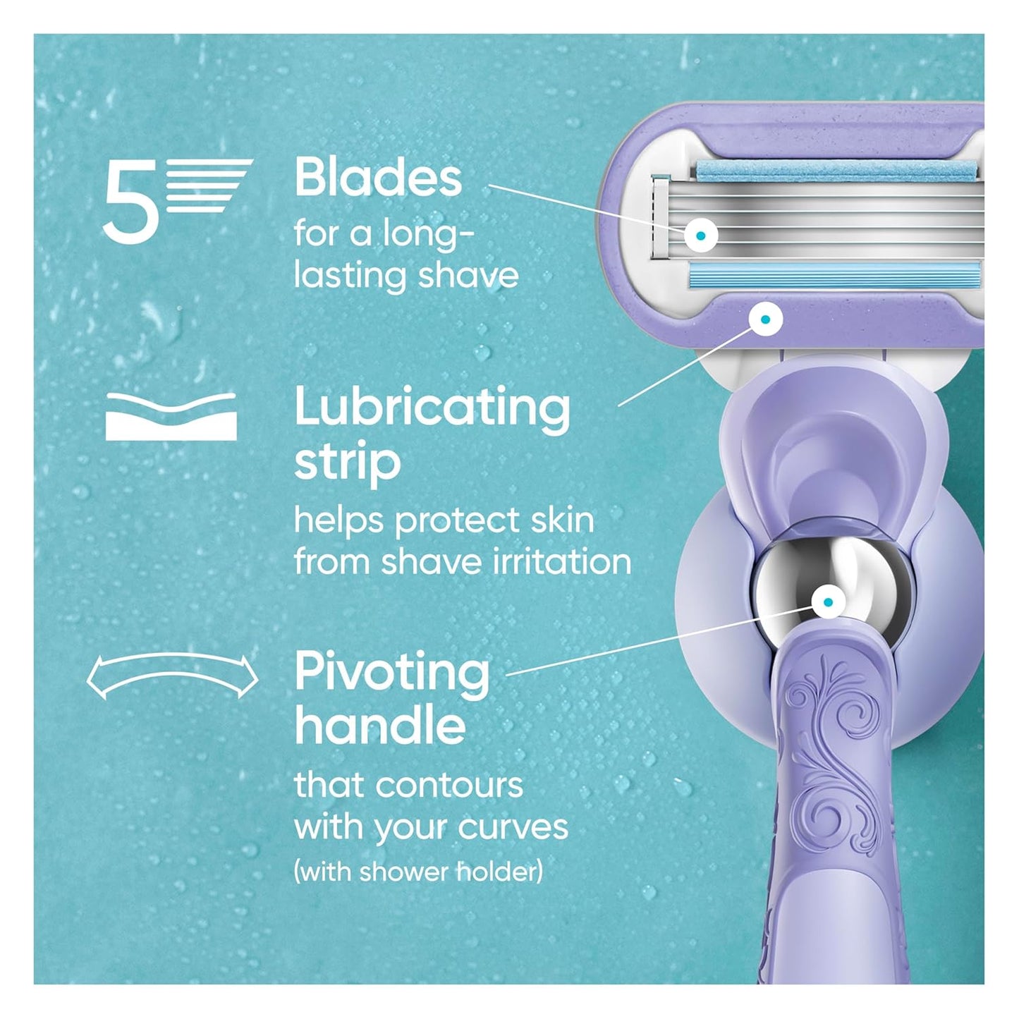 Gillette Venus Extra Smooth Maquinilla de afeitar Swirl para mujer...