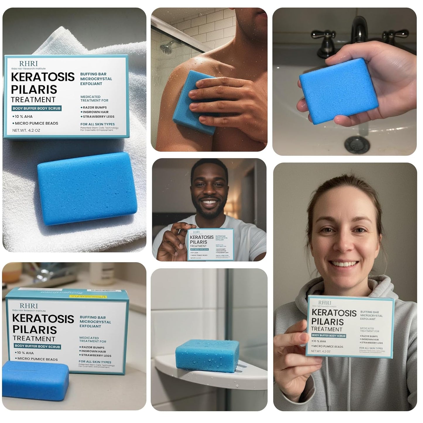 Jabón corporal para queratosis pilaris | Jabón exfoliante con 10% A...