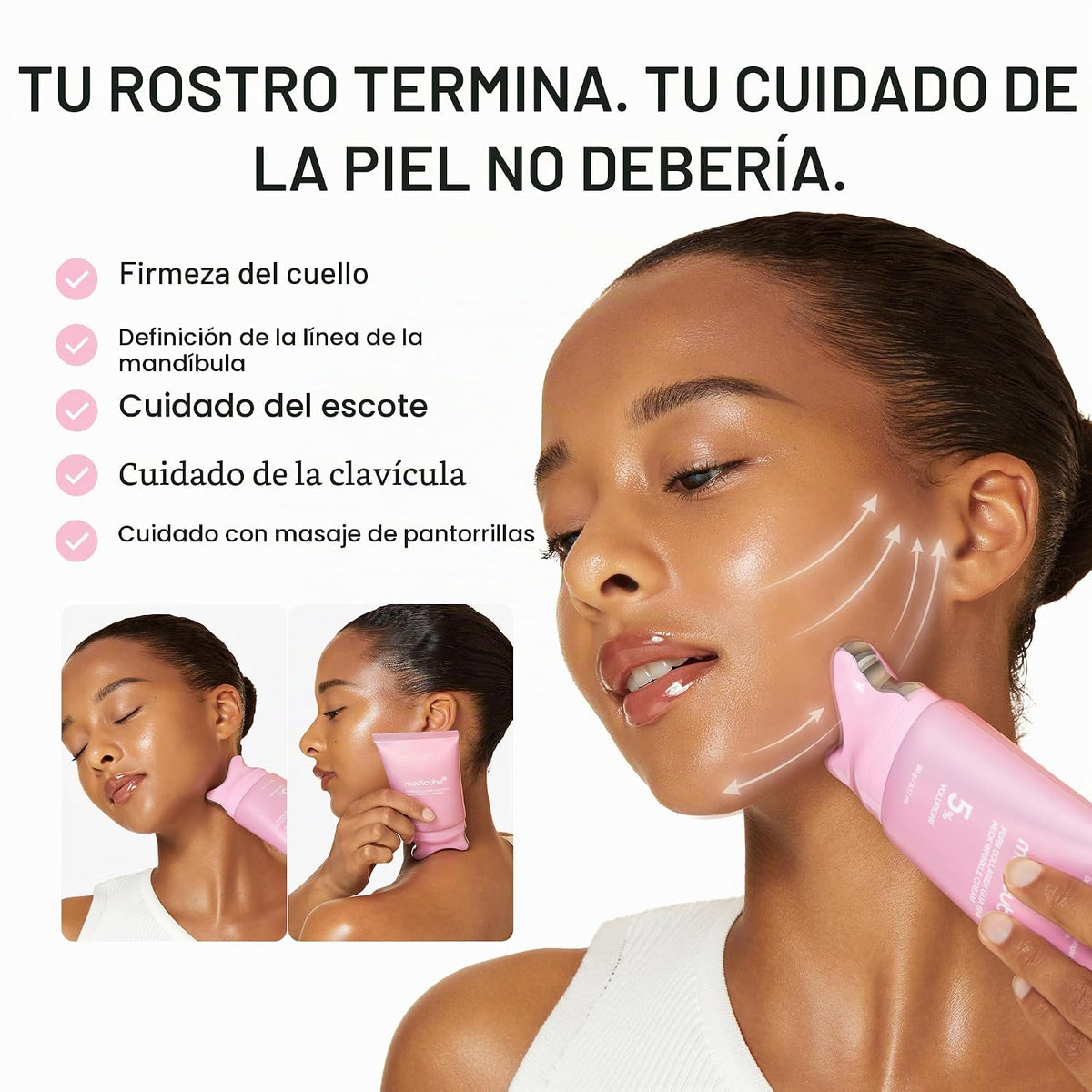 medicube PDRN Colágeno Gua Sha Crema antiarrugas para el cuello | M...